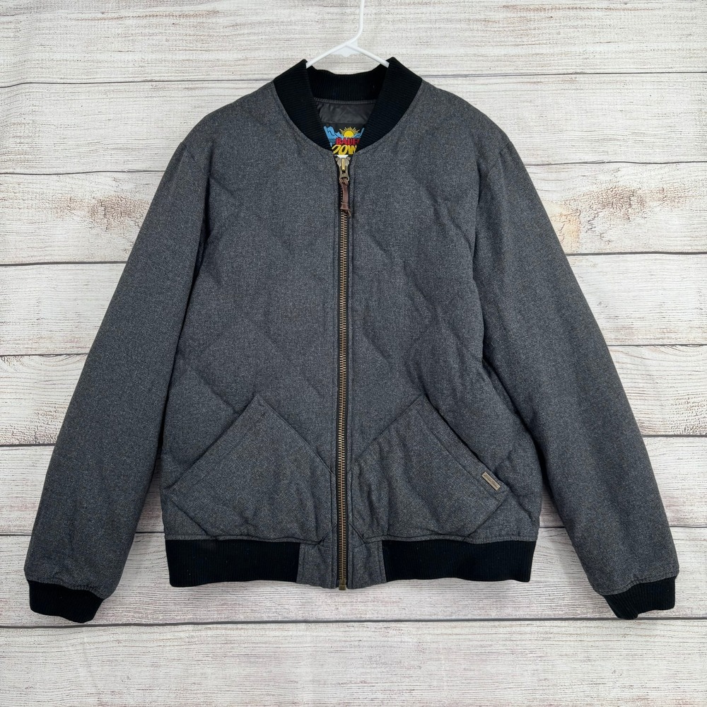 Eddie Bauer Skyliner Jacket Mens L Gray Quilted Down EB Originals 1936 Model
